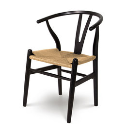 WILLOW DINING CHAIR BLACK AND NATURAL