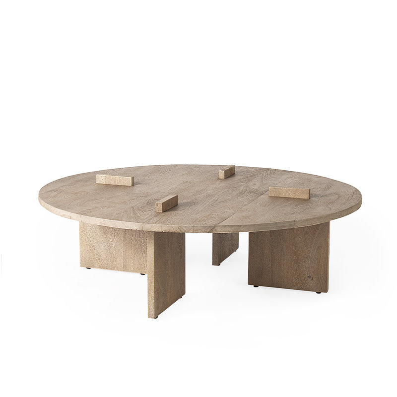 ARRIVAL COFFEE TABLE ROUND WOOD SMOKED