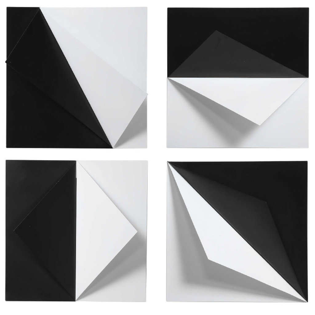 ORIGAMI METAL WALL DECOR SET-4