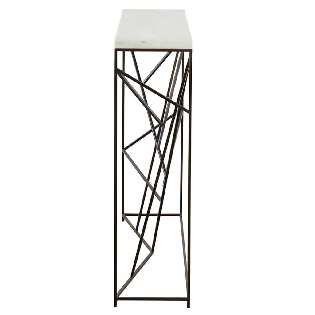 PICK UP STICKS CONSOLE MARBLE AND STEEL