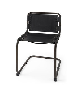 CHANCE CHAIR LEATHER STRAP BLACK