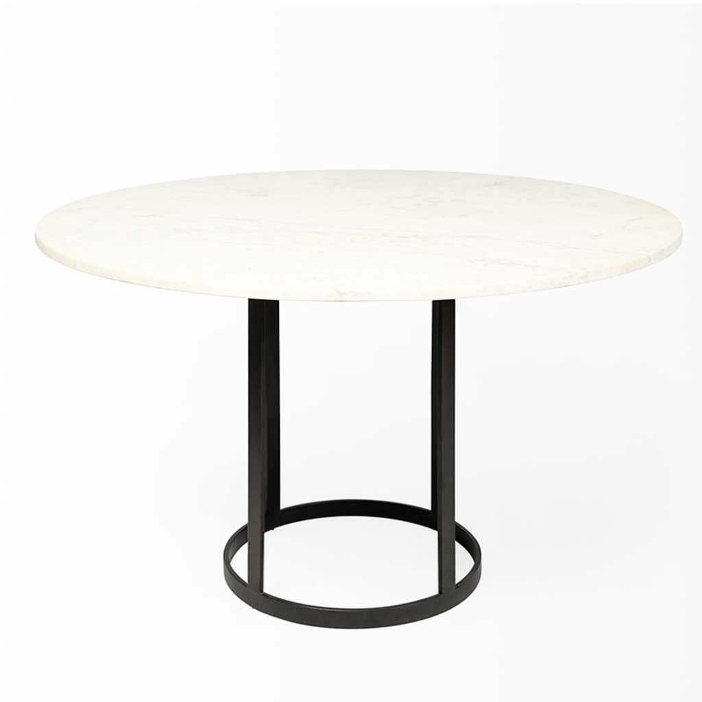 CIRCOLO DINING TABLE ROUND 48" MARBLE WHITE