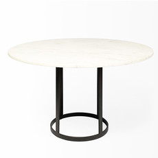 CIRCOLO DINING TABLE ROUND MARBLE WHITE