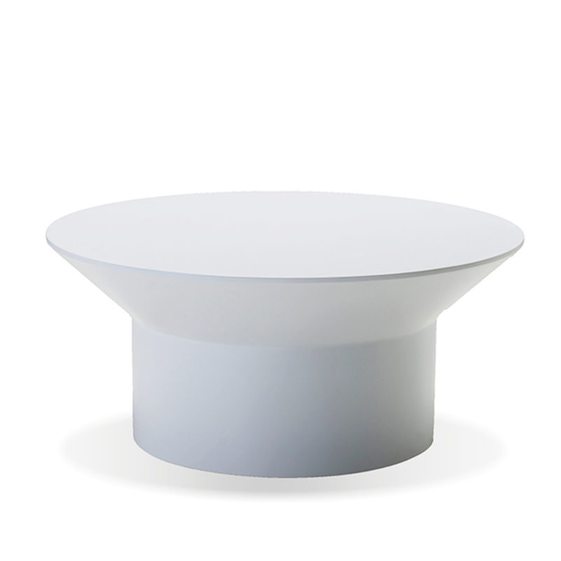 LUNAR COFFEE TABLE SOLID SURFACE WHITE [OUTDOOR SAFE]