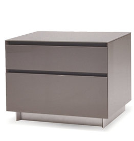 YEN 2 DRAWER NIGHTSTAND LACQUER GREY