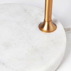METRO TABLE LAMP BURNISHED GOLD AND MARBLE BASE