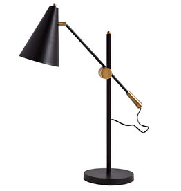 GENTRY TABLE LAMP BLACK AND BURNISHED GOLD