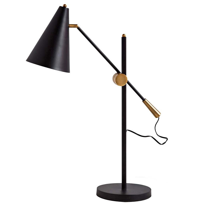 GENTRY TABLE LAMP BLACK AND BURNISHED GOLD