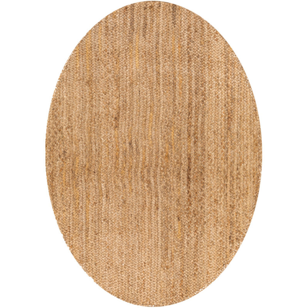 BRAIDED JUTE 6' X 9' OVAL NATURAL