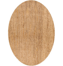 BRAIDED JUTE 6' X 9' OVAL NATURAL