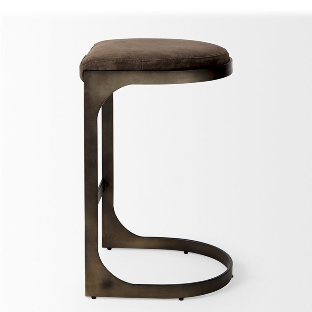 COLA COUNTERSTOOL SUEDE AND METAL