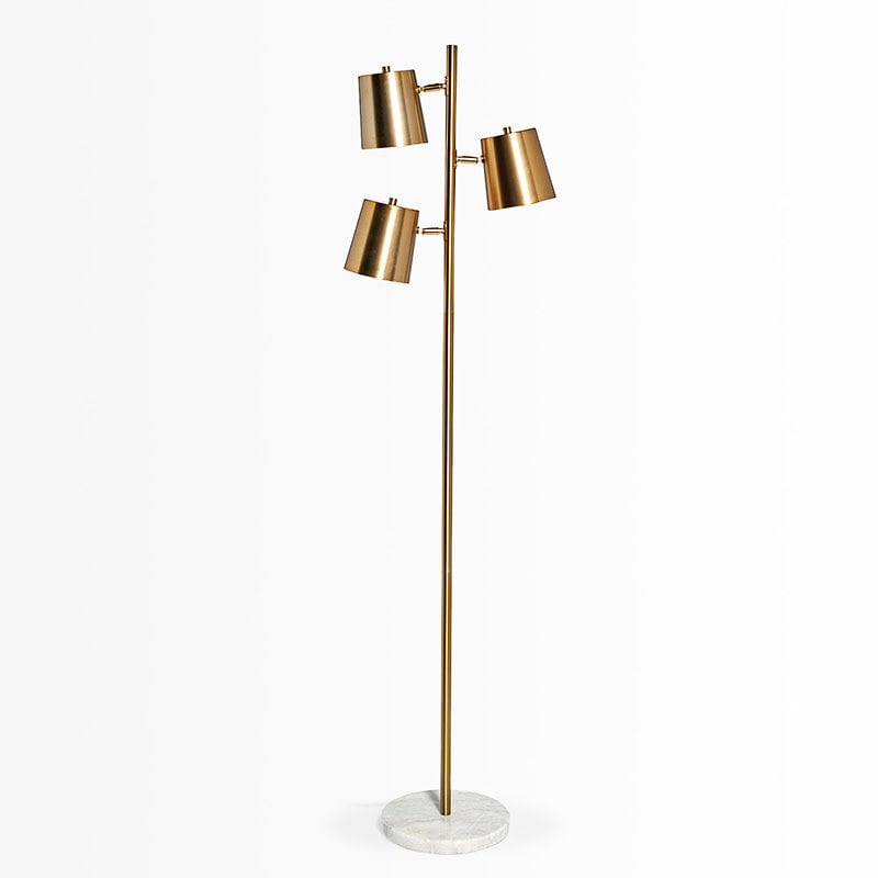 TRIPLET FLOOR LAMP GOLD