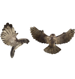 CATHEDRAL PIGEONS WOOD WALL MOUNTED -SET 2