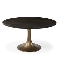 GOTHENBURG DINING TABLE ROUND 54" BLACK AND GOLD