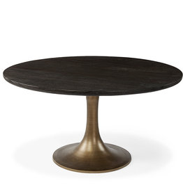 GOTHENBURG DINING TABLE ROUND 54" BLACK AND GOLD