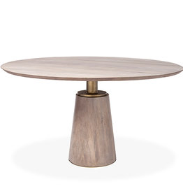 GILES DINING TABLE ROUND 54" WOOD NATURAL