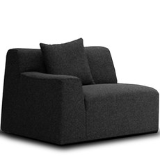 JAMES ONE ARM CHAIR LEFT BLACK