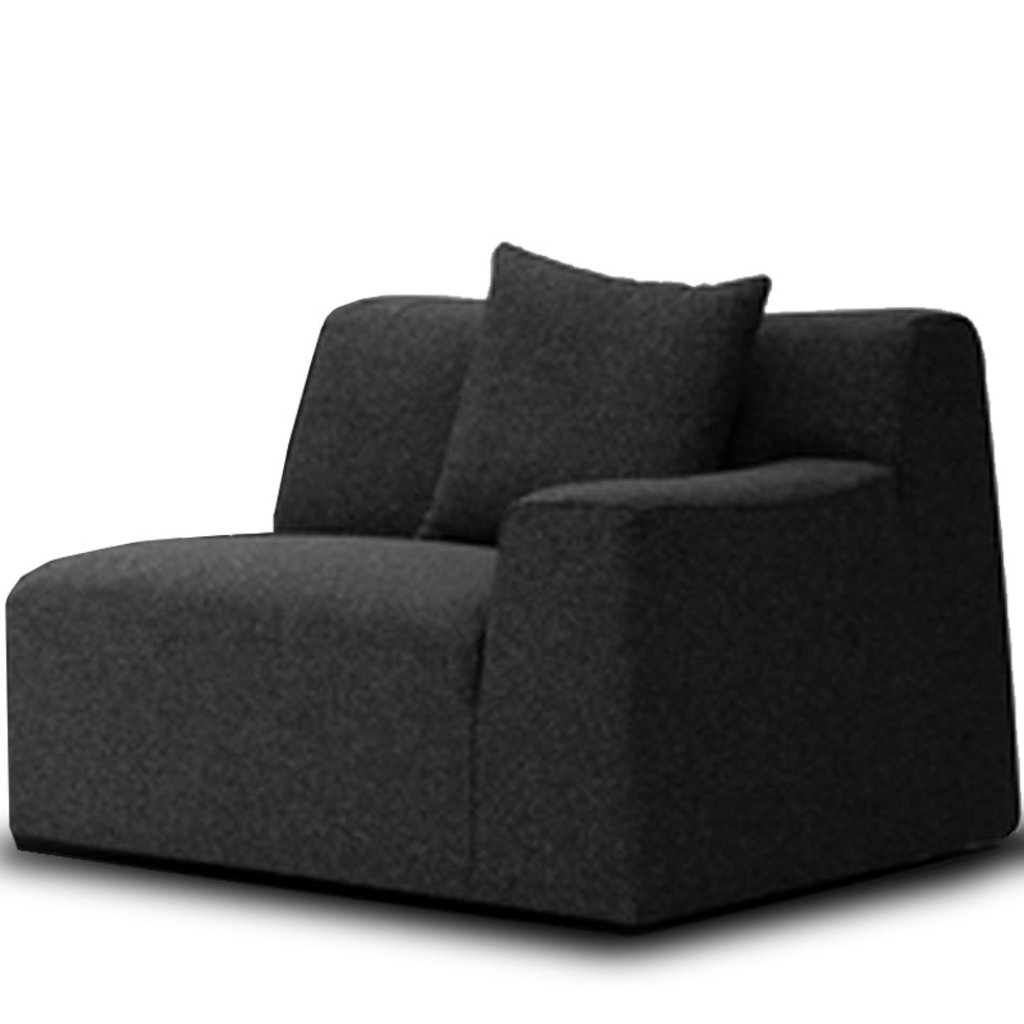 JAMES ONE ARM CHAIR RIGHT BLACK