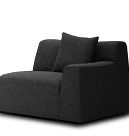 JAMES ONE ARM CHAIR RIGHT BLACK