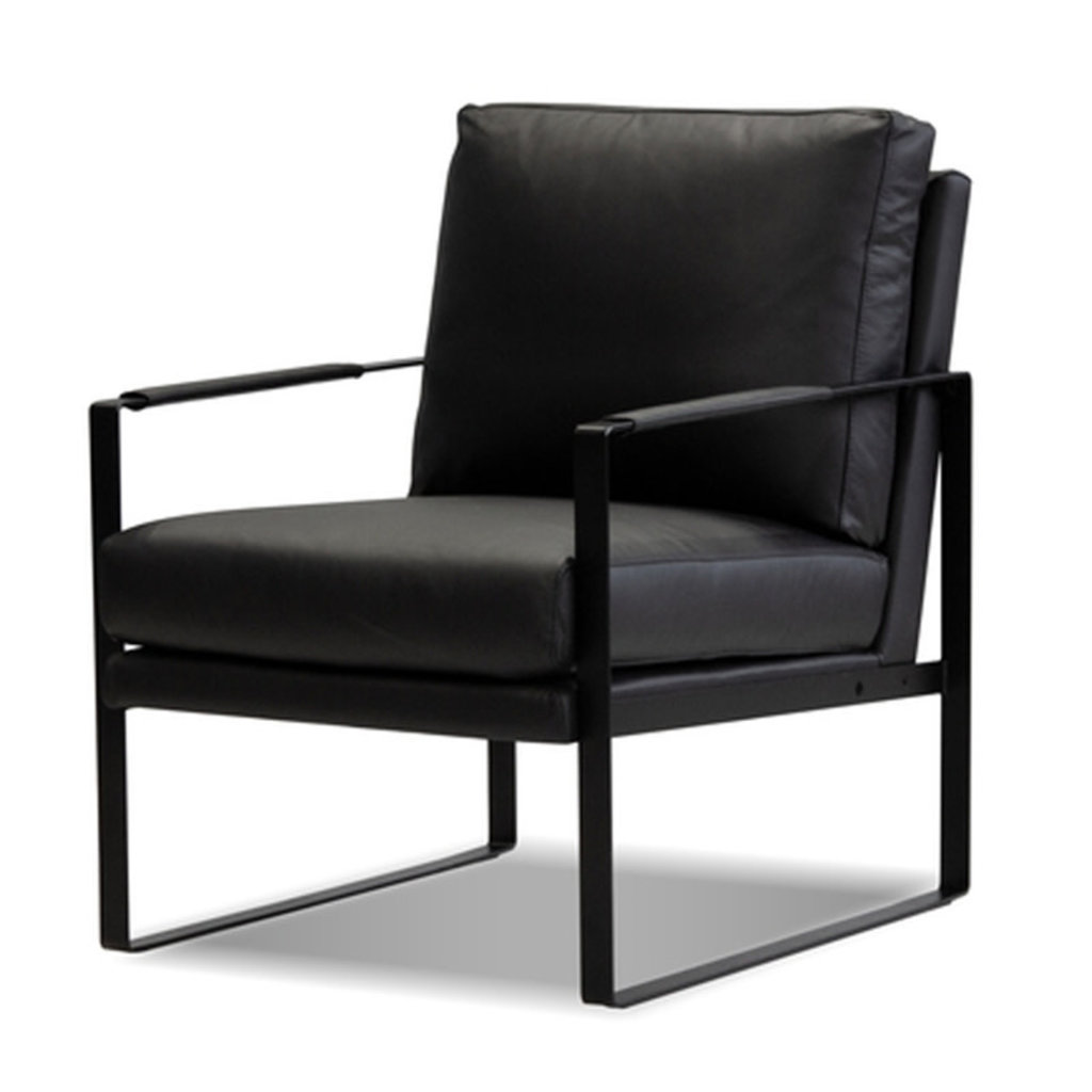 ALRIK ARMCHAIR LEATHER BLACK