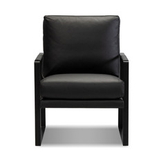 ALRIK ARMCHAIR LEATHER BLACK