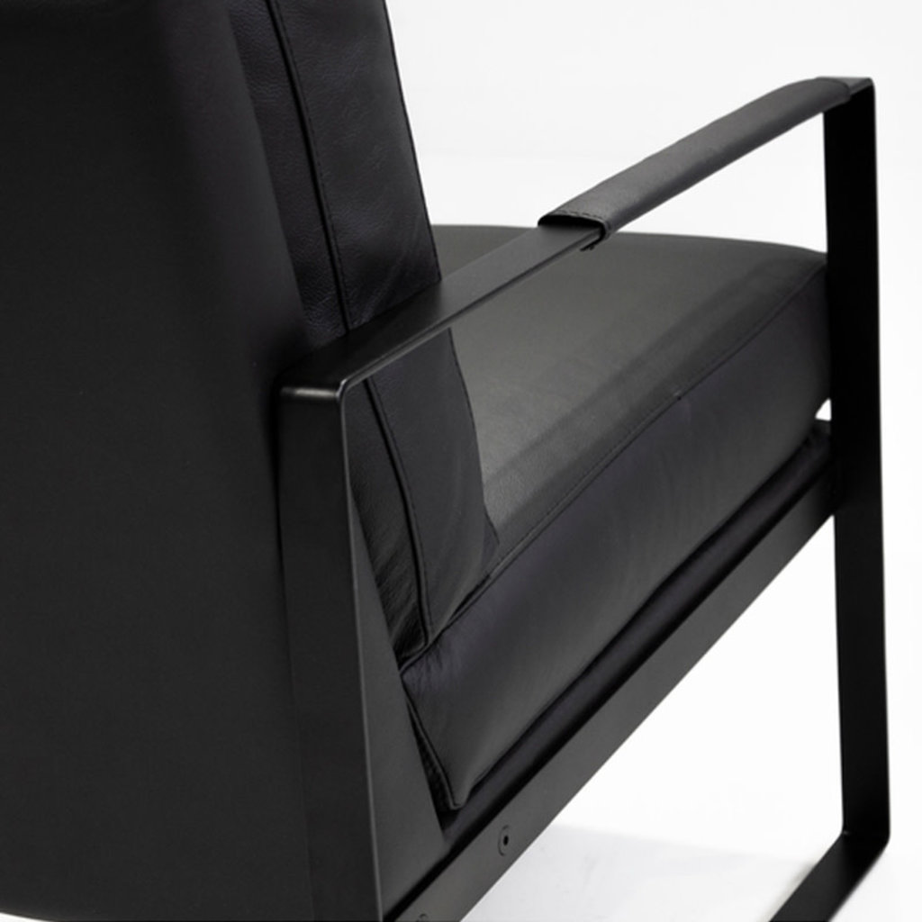 ALRIK ARMCHAIR LEATHER BLACK