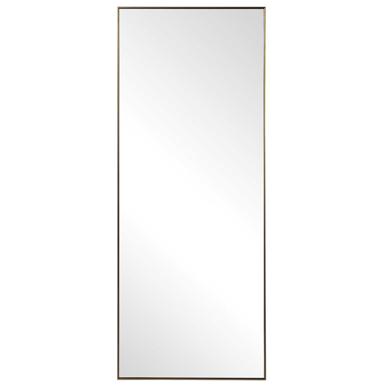 HARLAND FLOOR MIRROR BRUSHED BRASS