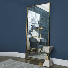 HARLAND FLOOR MIRROR BURNISHED GOLD