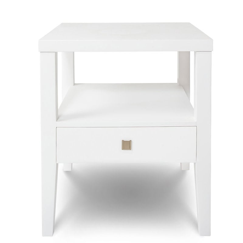 HEMSWORTH 1 DRAWER SIDE TABLE WHITE