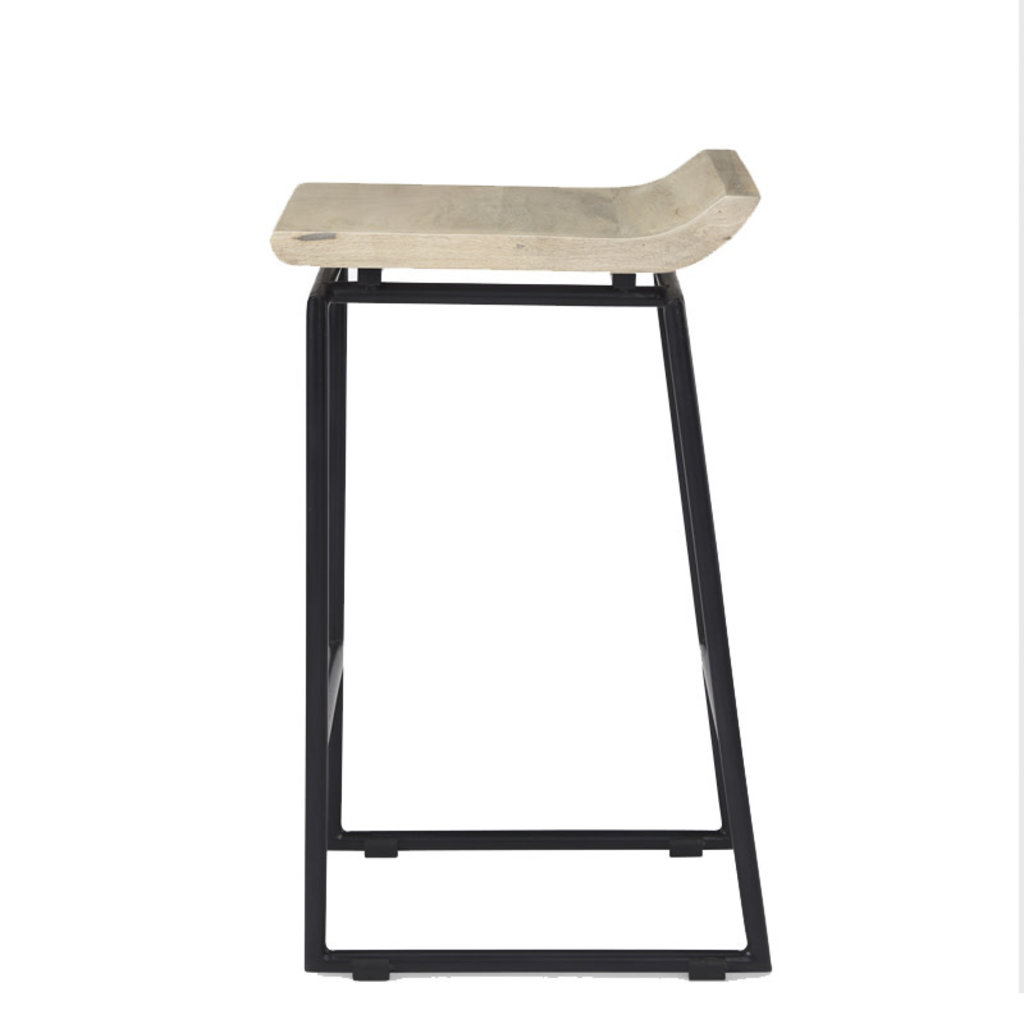 JUSTICE COUNTER STOOL NATURAL AND BLACK