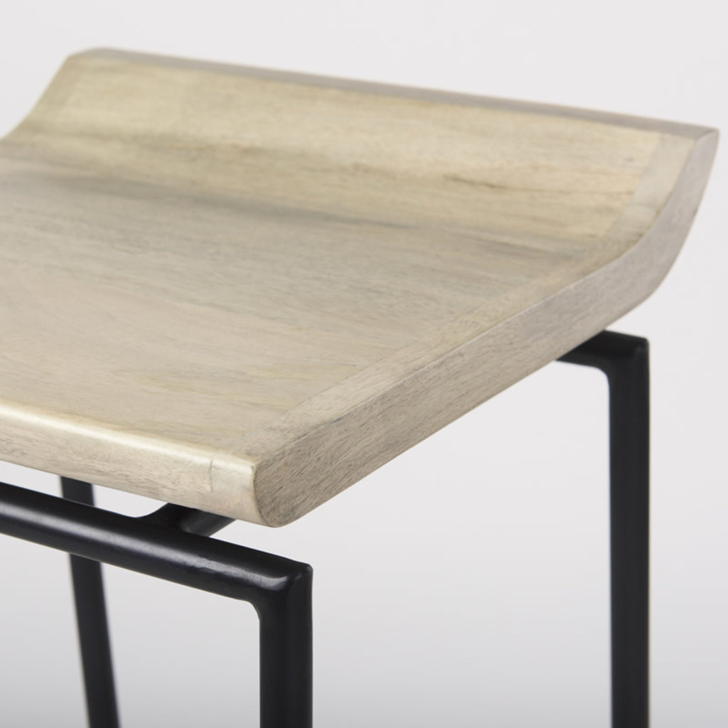 JUSTICE COUNTER STOOL NATURAL AND BLACK