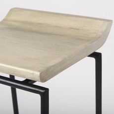 JUSTICE COUNTER STOOL NATURAL AND BLACK