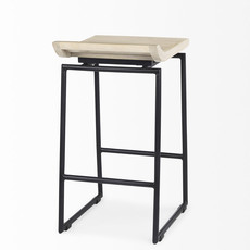 JUSTICE COUNTER STOOL NATURAL AND BLACK