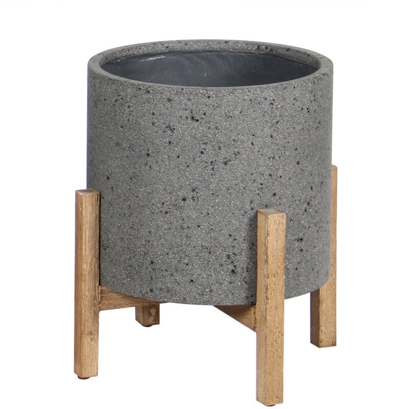 NYLE STANDING POT LARGE DARK GREY