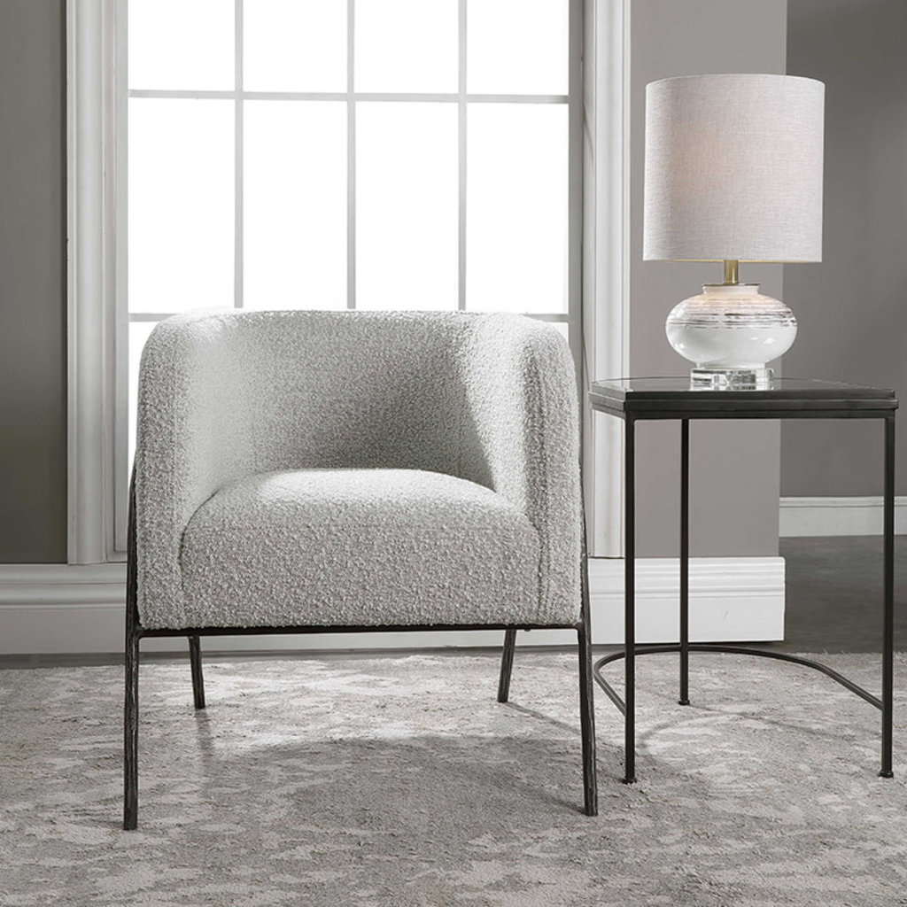MELLON CHAIR BOUCLE LIGHT GREY