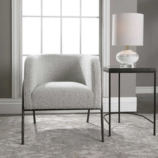 MELLON CHAIR BOUCLE LIGHT GREY