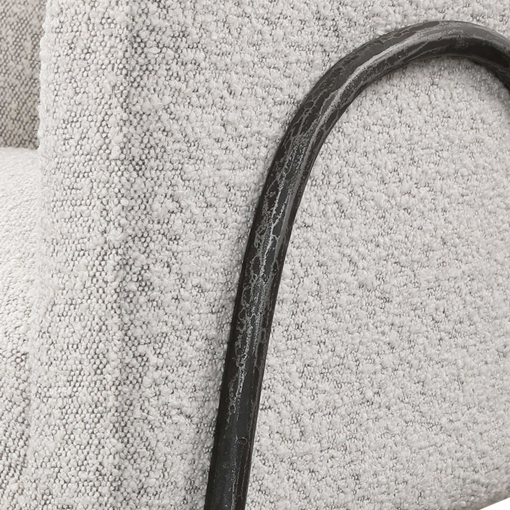 MELLON CHAIR BOUCLE LIGHT GREY