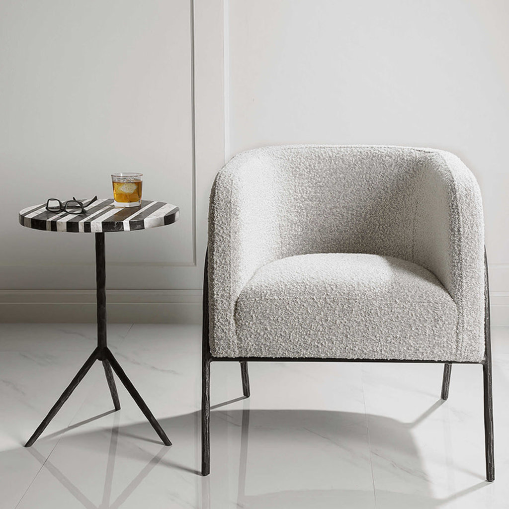 MELLON CHAIR BOUCLE LIGHT GREY