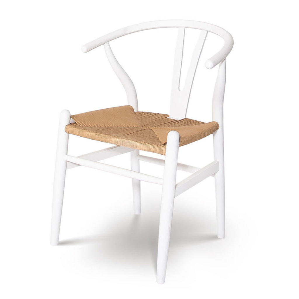 WILLOW DINING CHAIR WHITE AND NATURAL