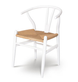WILLOW DINING CHAIR WHITE AND NATURAL