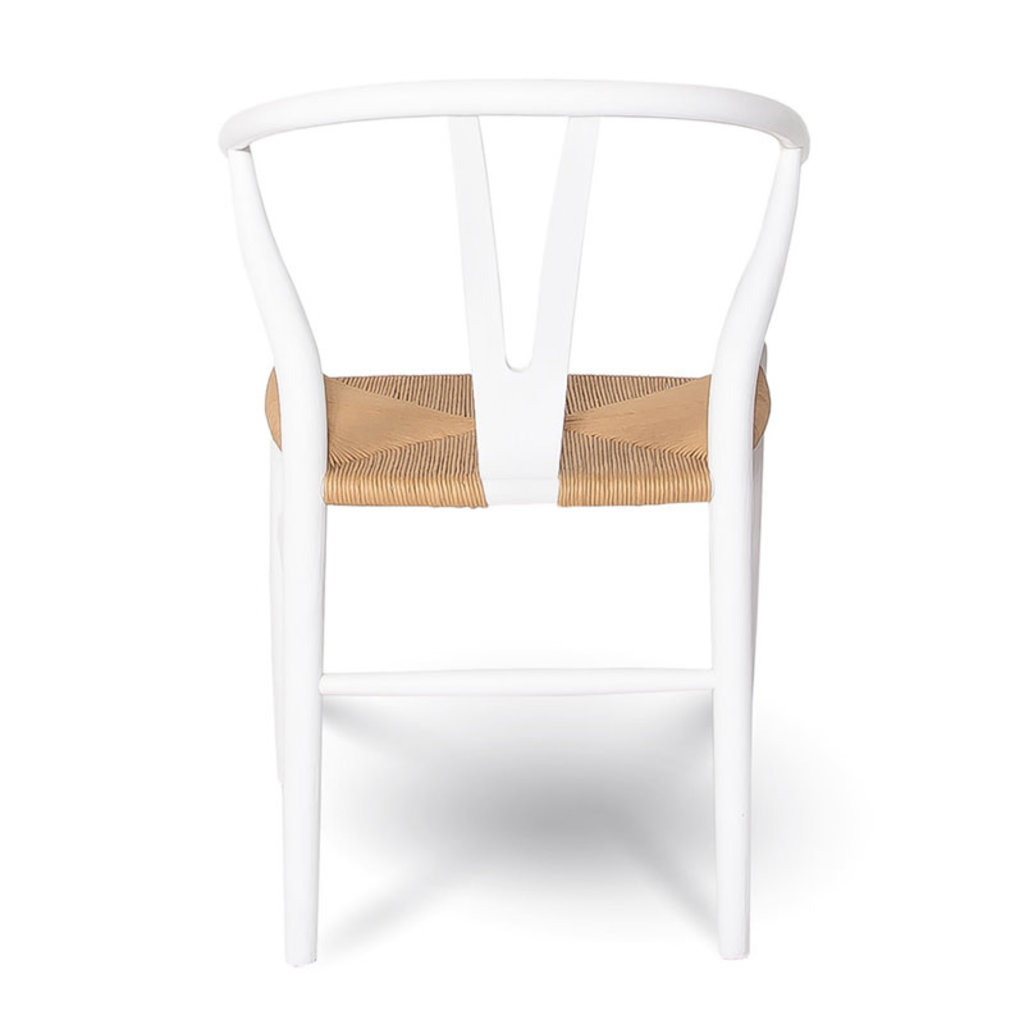 WILLOW DINING CHAIR WHITE AND NATURAL