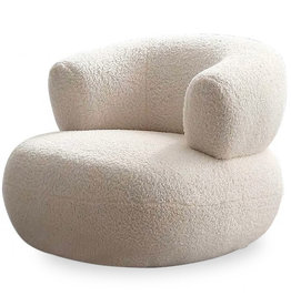 MILLER CHAIR FAUX SHEARLING WHITE