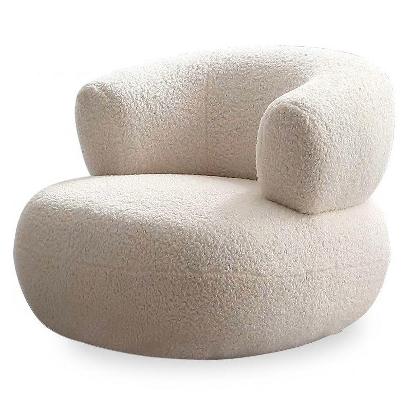 MILLER CHAIR FAUX SHEARLING WHITE