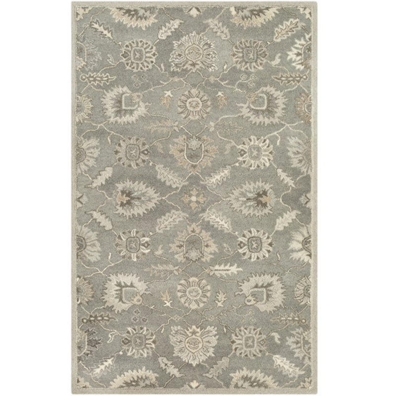 CAESAR WEST SIDE TRADITIONS 5' X 8' GREY TAUPE BEIGE TAN BLACK BROWN