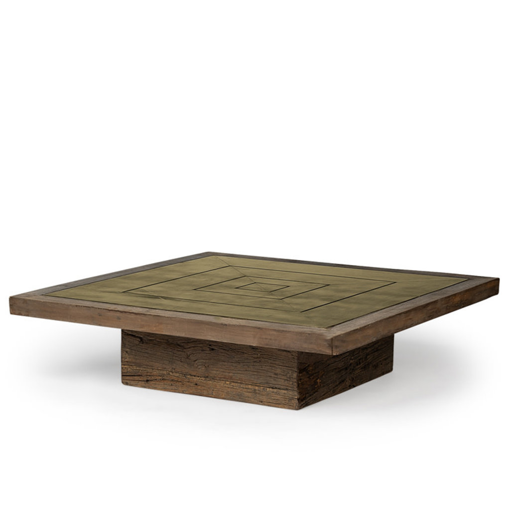 Burnished wood coffee table deals