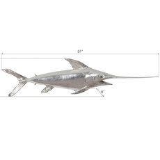 BROADBILL SWORDFISH SILVERLEAF WALL DECOR