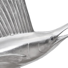 SAIL FISH WALL SCULPTURE SILVERLEAF