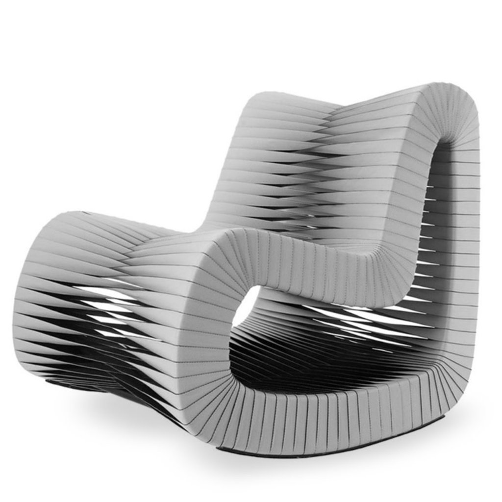 SEAT BELT ROCKING CHAIR GREY