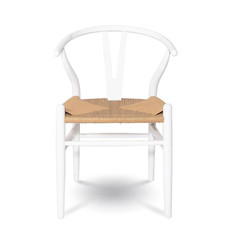 WILLOW DINING CHAIR WHITE AND NATURAL