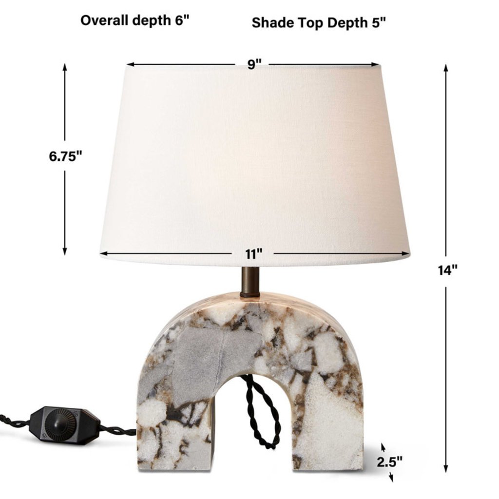 TURNABOUT MARBLE ACCENT LAMP